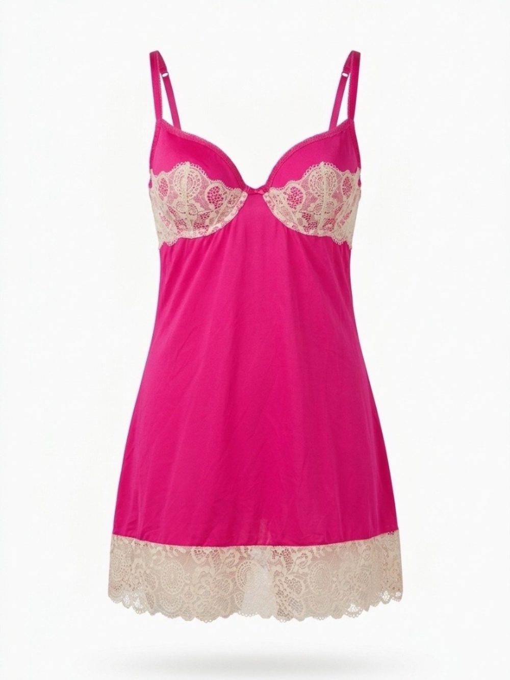 VICTORIAS SECRET Fuchsia Pink Babydoll  - size 34C